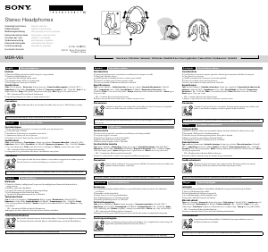 Руководство Sony MDR-V55 Наушники