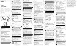Handleiding Sony MDR-V700DJ Koptelefoon
