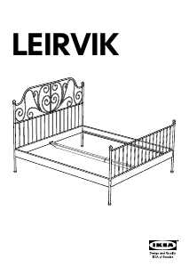 Manual de uso IKEA LEIRVIK Estructura de cama
