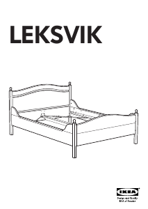 説明書 イケア LEKSVIK ベッドフレーム
