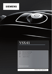 Manual Siemens VSX41A322 Vacuum Cleaner