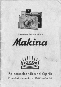 Manual Plaubel Makina Camera