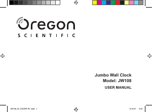 Handleiding Oregon JW108 Klok