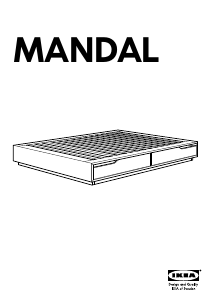 मैनुअल IKEA MANDAL बैड फ्रेम