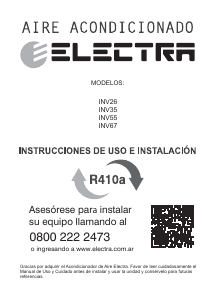 Manual de uso Electra INV35 Aire acondicionado