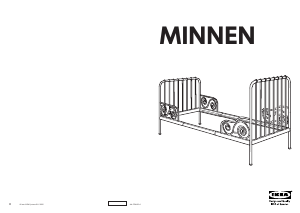 Εγχειρίδιο IKEA MINNEN Σκελετός κρεβατιού