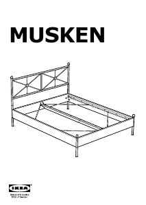 Manual de uso IKEA MUSKEN Estructura de cama