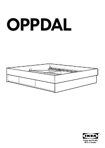 Manual IKEA OPPDAL Cadru pat