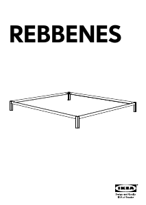 Käyttöohje IKEA REBBENES Sängynrunko