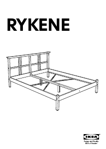 Käyttöohje IKEA RYKENE Sängynrunko