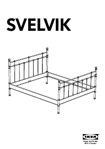Priročnik IKEA SVELVIK Posteljni okvir
