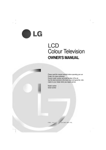 Manual LG RZ-15LA60 LCD Television