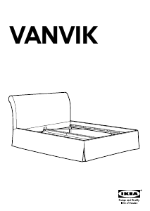 Руководство IKEA VANVIK Каркас кровати