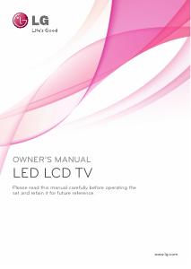 Handleiding LG 47LW980G LED televisie