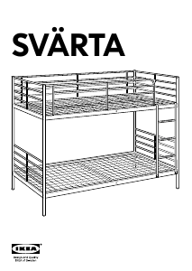 Manual IKEA SVARTA Estrutura beliche