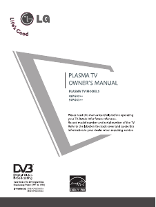 Handleiding LG 42PG6300 Plasma televisie
