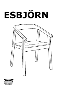 Priročnik IKEA ESBJORN Stol