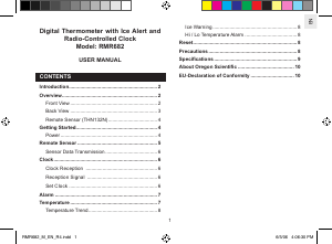 Manuale Oregon RMR682 Stazione meteorologica