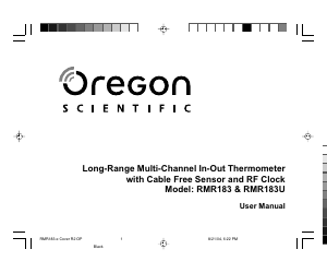 Handleiding Oregon RMR183 Weerstation