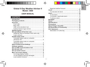 Manuale Oregon I600 Stazione meteorologica