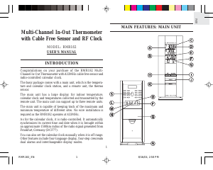 Manuale Oregon RMR182 Stazione meteorologica