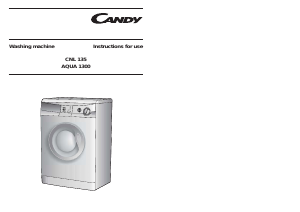 Handleiding Candy CNL 135AQ-80 Wasmachine
