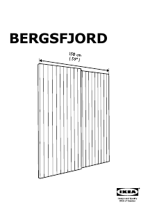 Priročnik IKEA BERGSFJORD Vrata omare