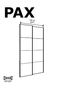 Vadovas IKEA PAX AULI/ILSENG Spintos durys