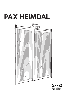 Bruksanvisning IKEA PAX HEIMDAL Skapdør