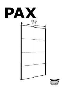 Priručnik IKEA PAX ILSENG Vrata ormara