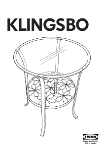 Használati útmutató IKEA KLINGSBO Dohányzóasztal