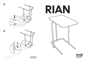 Käyttöohje IKEA RIAN Kahvipöytä
