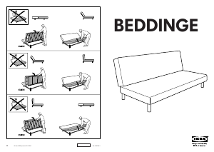 Návod IKEA BEDDINGE Rozkladacia posteľ
