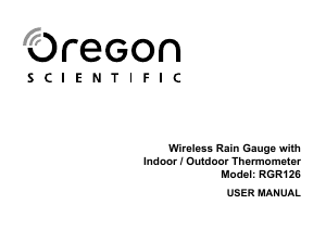 Manuale Oregon RGR126 Stazione meteorologica