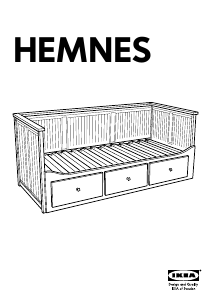 Manual IKEA HEMNES Canapea extensibilă