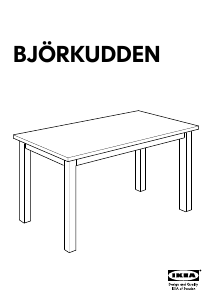 Használati útmutató IKEA BJORKUDDEN Ebédlőasztal