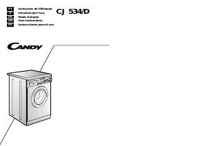 Handleiding Candy CJ 534/D Wasmachine