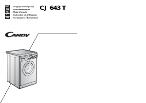 Handleiding Candy CJ 643 T RU Wasmachine