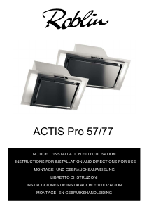 Bruksanvisning Roblin Actis Pro 77 Köksfläkt