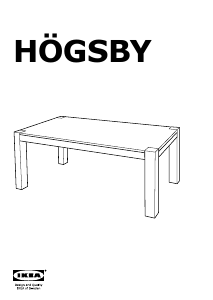 Посібник IKEA HOGSBY Обідній стіл