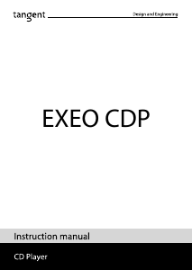 Bruksanvisning Tangent EXEO CDP CD-spelare