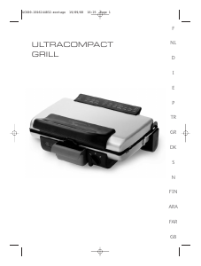 Bruksanvisning SEB GC300112 UltraCompact Kontaktgrill