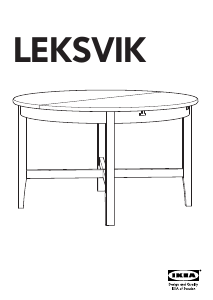 Manual IKEA LEKSVIK Masă bucătărie