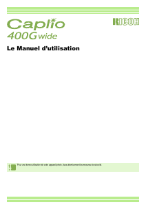 Mode d’emploi Ricoh Caplio 400G wide Appareil photo numérique