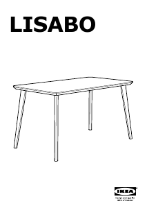 Руководство IKEA LISABO Обеденный стол