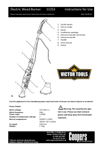 Bruksanvisning Victor Tools MJHG017 Ogräsbrännare