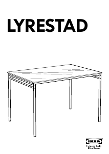 Kasutusjuhend IKEA LYRESTAD Söögilaud