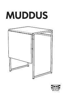 Käyttöohje IKEA MUDDUS Ruokapöytä