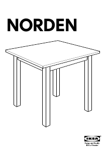 Kullanım kılavuzu IKEA NORDEN (74x74x75) Yemek masası