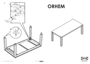 Manuale IKEA ORHEM Tavolo da pranzo